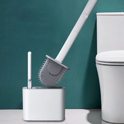 Flexible Toilet Bowl Brush – Deep Clean with Holder Set