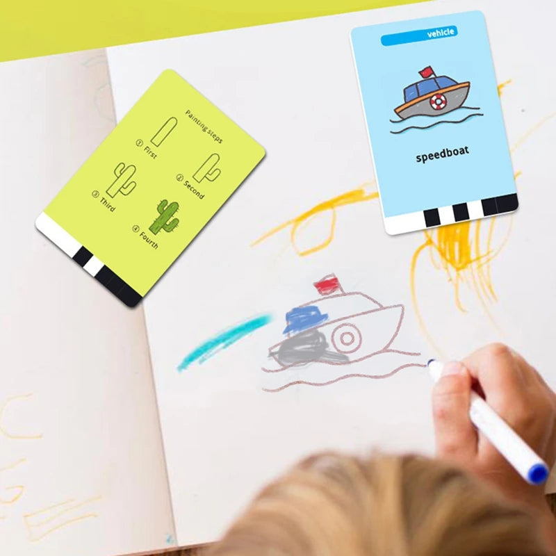 Educational Drawing Robot – Fun Learning Toy with 100 Cards