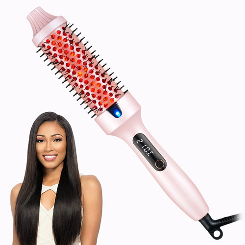 Negative Ion 1.5 Inch Thermal Heat Brush Heated Round Brush Hair Straightener Curling Hair Dryer Hot Comb Infrared Curling Iron