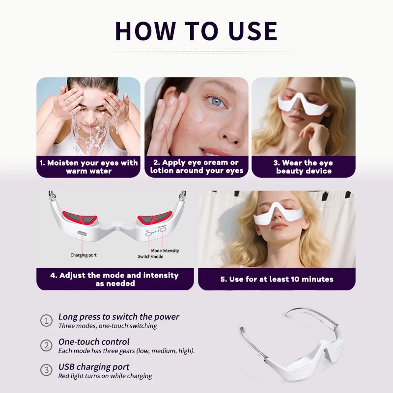 Red Light Eye Therapy Device – Reduce Bags & Dark Circles