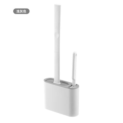 Flexible Toilet Bowl Brush – Deep Clean with Holder Set